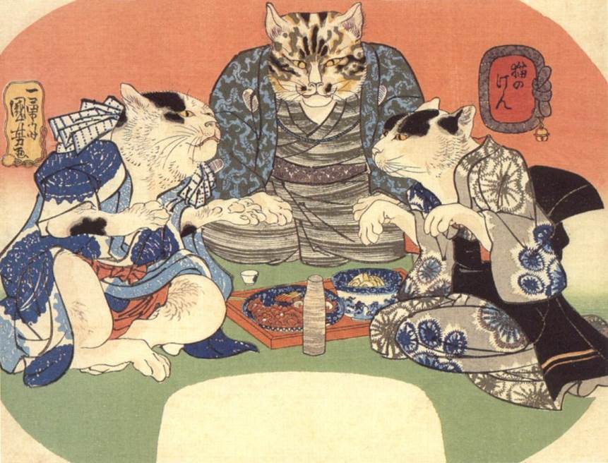 Kuniyoshi - [ken game] 1847-52, pub
