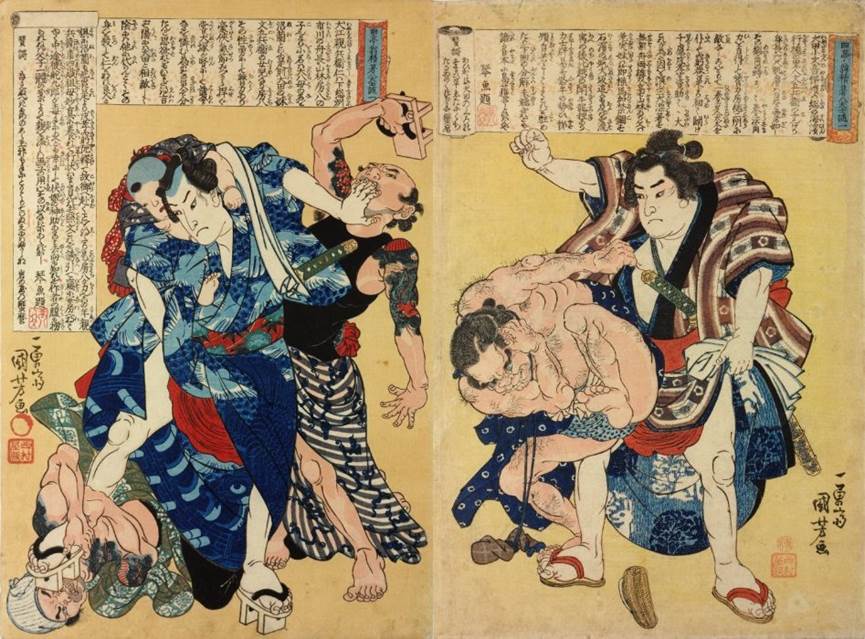Kuniyoshi - The One & Only 8 Dog History of Old Kyokutei (Bakin) Best of Refined Authors (S5