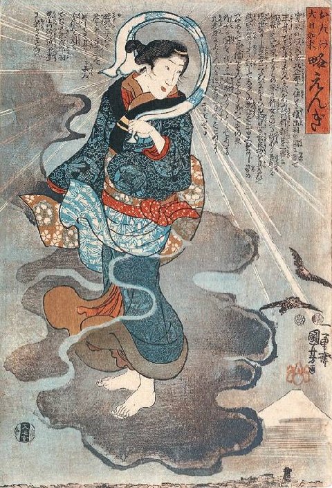 Kuniyoshi - The legend of the maidservant Otake Dainichi Nyorai, 1849