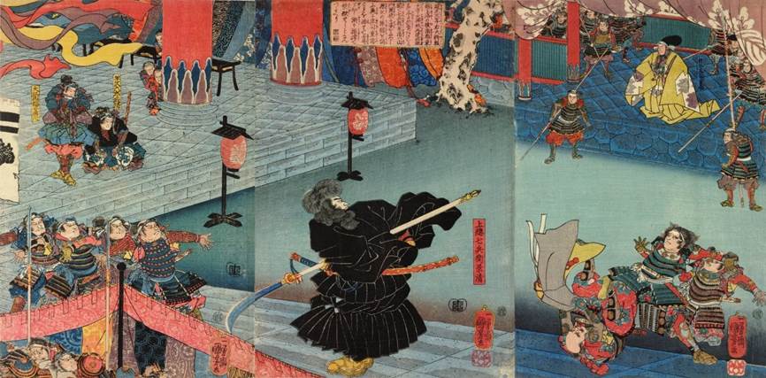 Kuniyoshi - (T154) Takeda Daizendayû Harunobu Nyûdô Shingen, (Alt